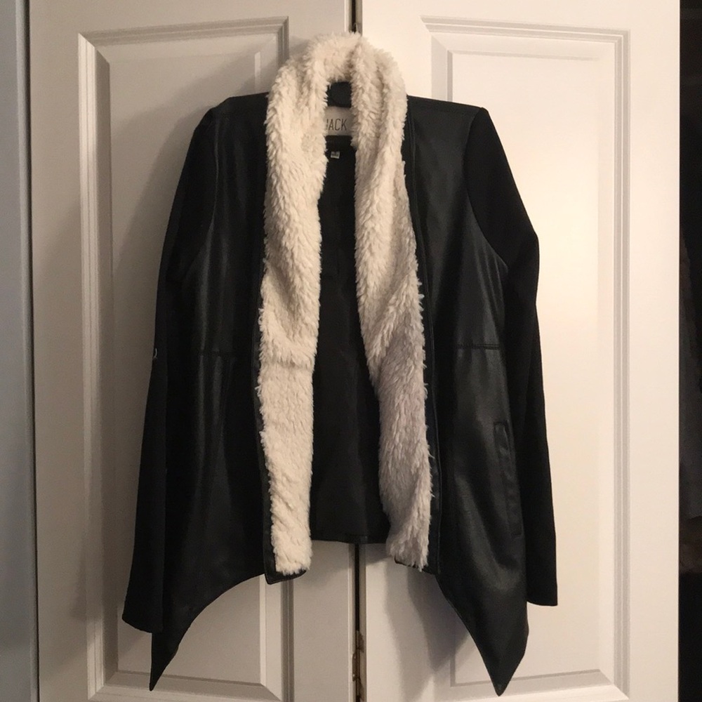 Jack by BB Dakota Fur Trim Black Jacket